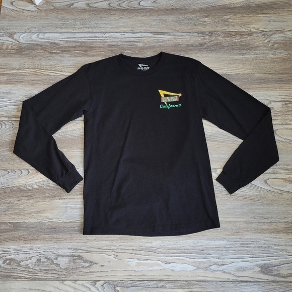 In and Out Burger California shirt Men's Size Small black long sleeve - Picture 7 of 7